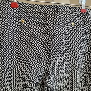 MICHAEL Michael Kors Black and White Patterned Wide-Leg Pants